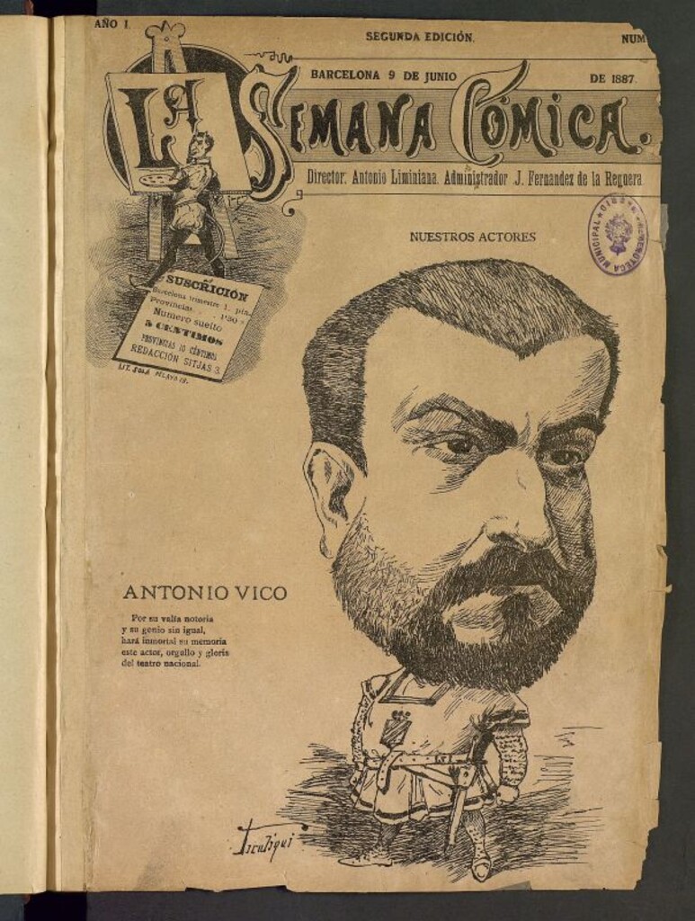 Miniatura de La Semana Cómica del 9 de junio de 1887, nº 1