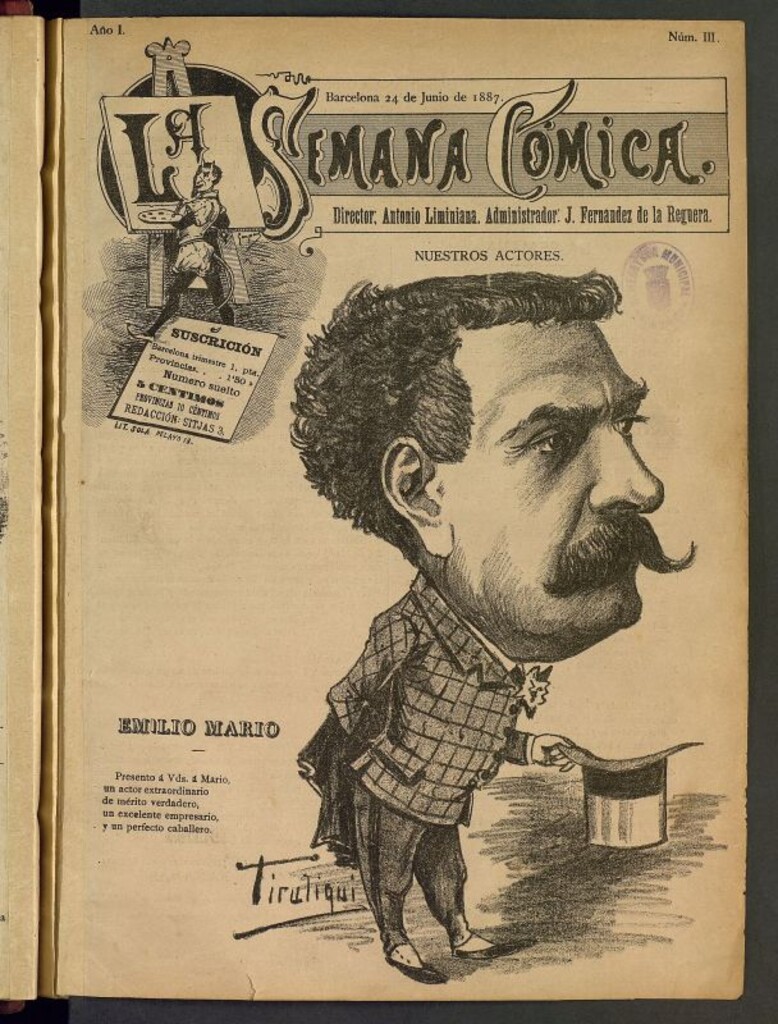 Miniatura de La Semana Cómica del 24 de junio de 1887, nº 3