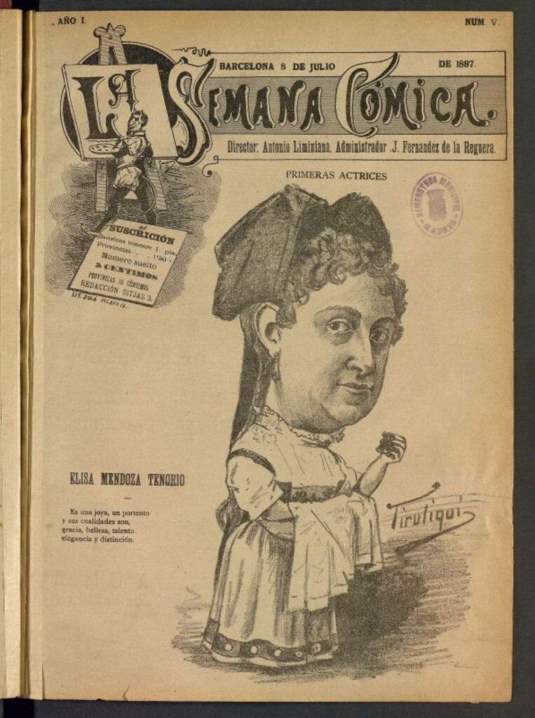 Miniatura de La Semana Cómica del 8 de julio de 1887, nº 5