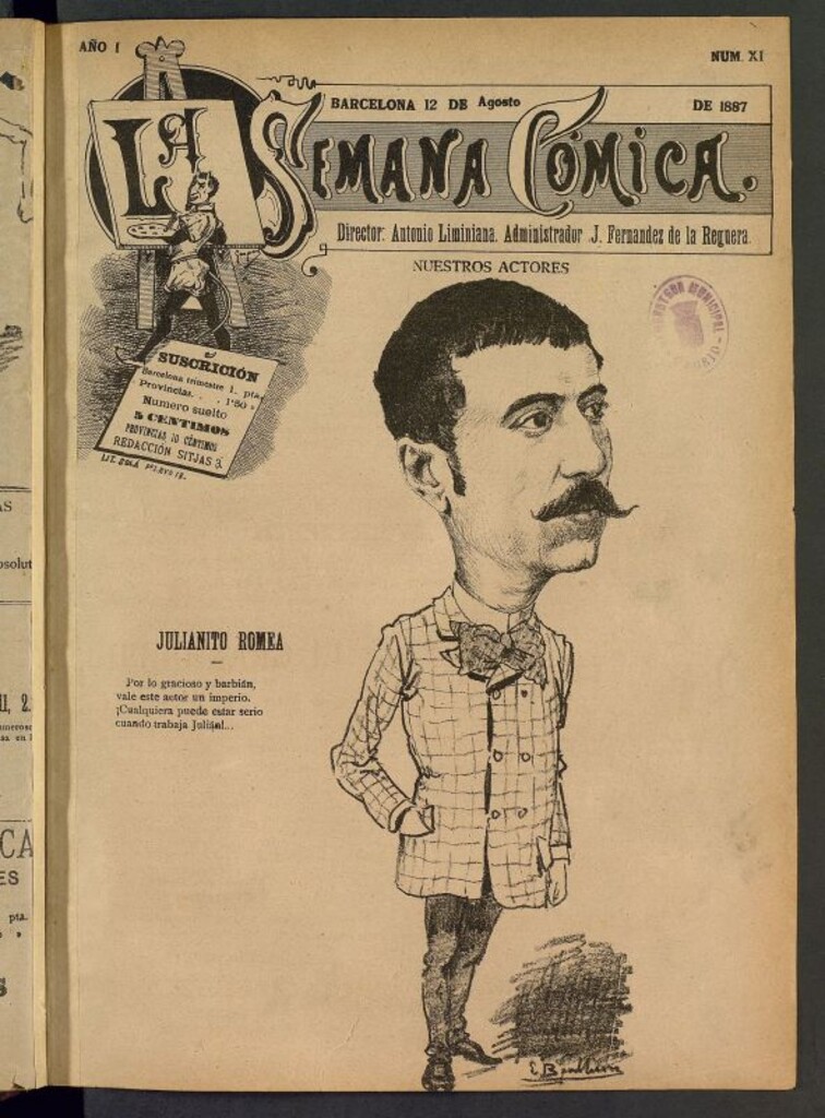 Miniatura de La Semana Cómica del 12 de agosto de 1887, nº 11