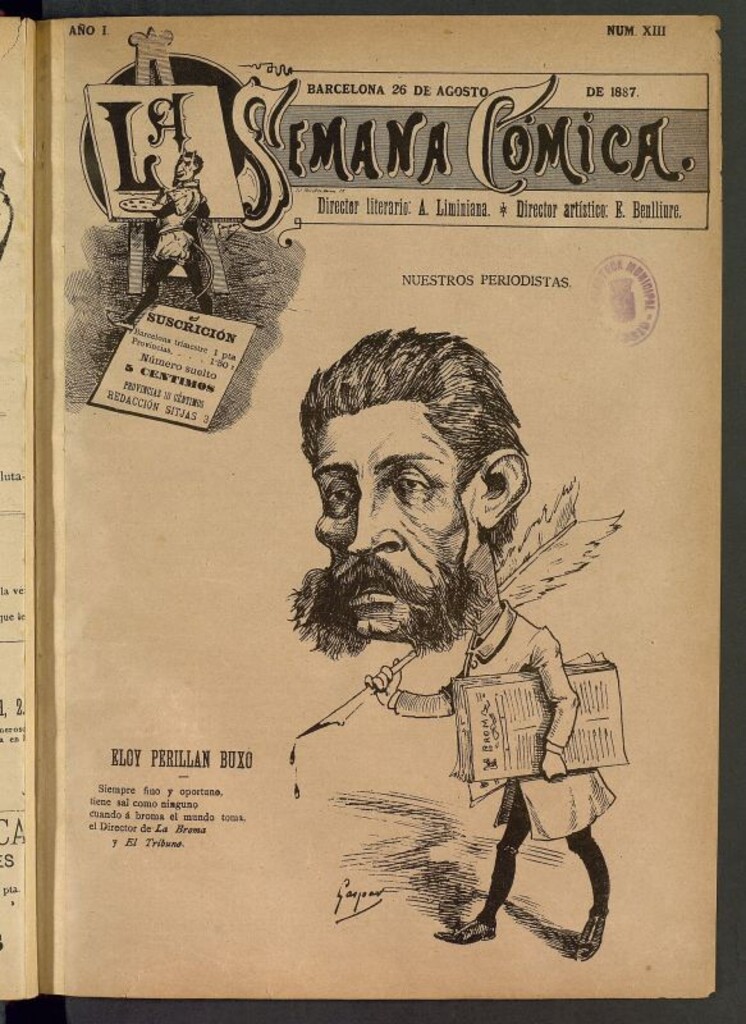 Miniatura de La Semana Cómica del 26 de agosto de 1887, nº 13