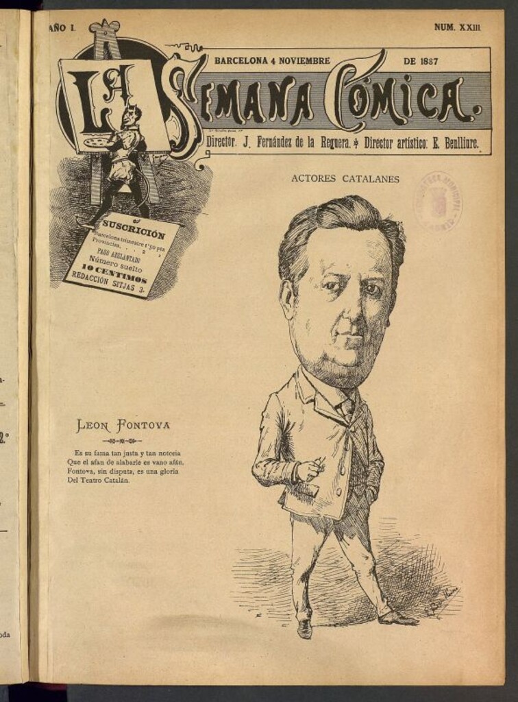 Miniatura de La Semana Cómica del 4 de noviembre de 1887, nº 23