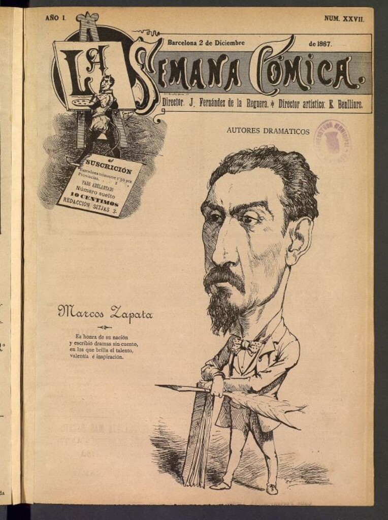 Miniatura de La Semana Cómica del 2 de diciembre de 1887, nº 27