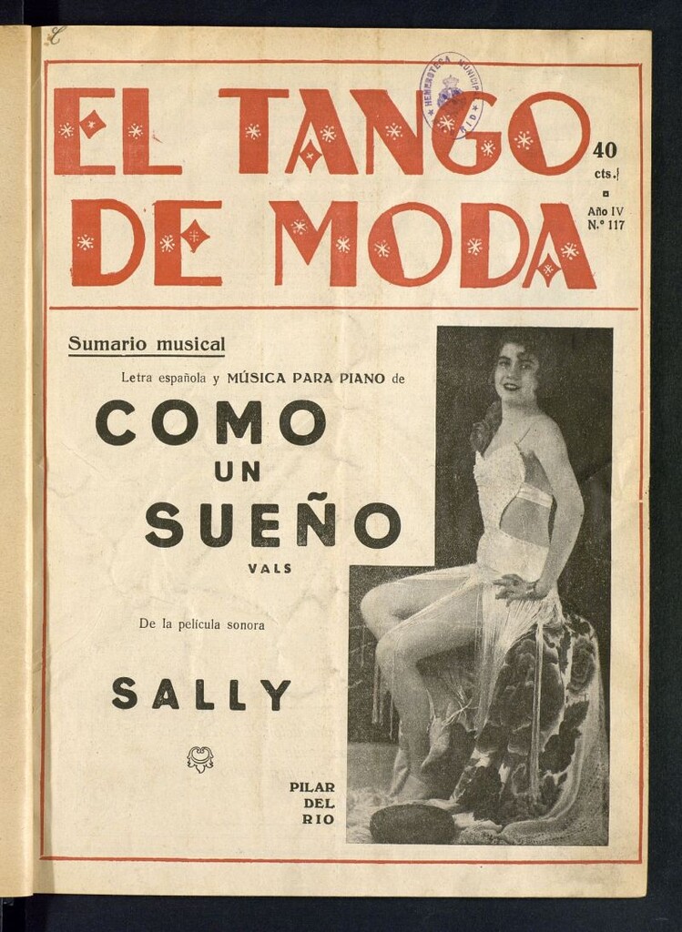Miniatura de El Tango de Moda : revista popular hispano-americana. Aparece los sábados. Nº 117