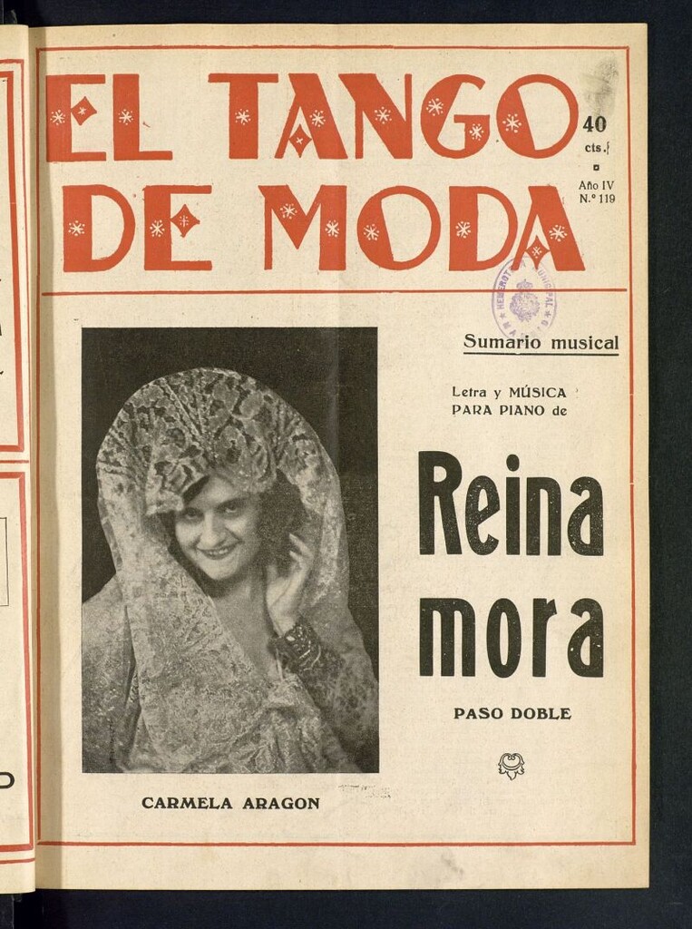 Miniatura de El Tango de Moda : revista popular hispano-americana. Aparece los sábados. Nº 119