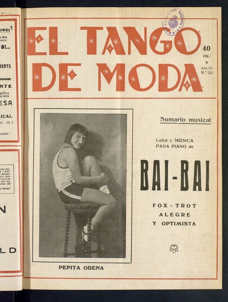 Miniatura de El Tango de Moda : revista popular hispano-americana. Aparece los sábados. Nº 120