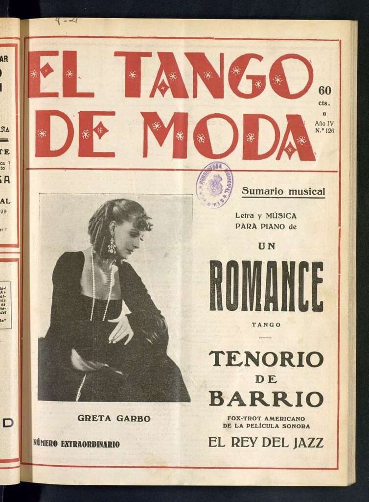 Miniatura de El Tango de Moda : revista popular hispano-americana. Aparece los sábados. Nº 126