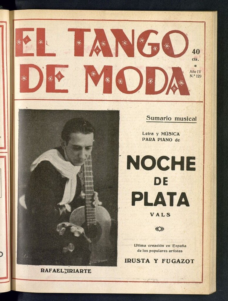 Miniatura de El Tango de Moda : revista popular hispano-americana. Aparece los sábados. Nº 129