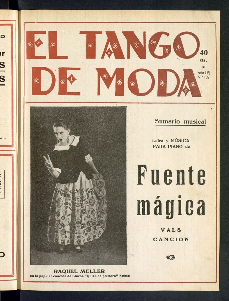 Miniatura de El Tango de Moda : revista popular hispano-americana. Aparece los sábados. Nº 132