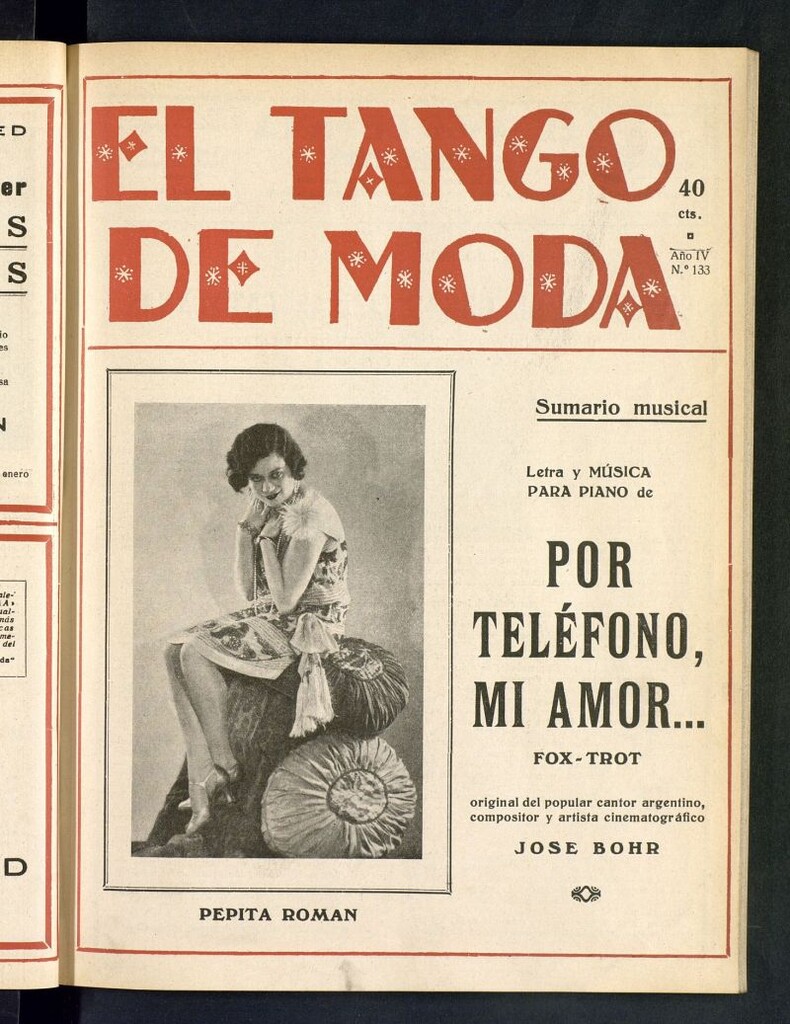 Miniatura de El Tango de Moda : revista popular hispano-americana. Aparece los sábados. Nº 133