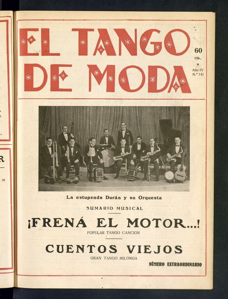 Miniatura de El Tango de Moda : revista popular hispano-americana. Aparece los sábados. Nº 141