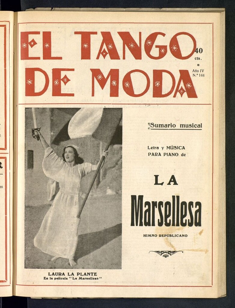 Miniatura de El Tango de Moda : revista popular hispano-americana. Aparece los sábados. Nº 144