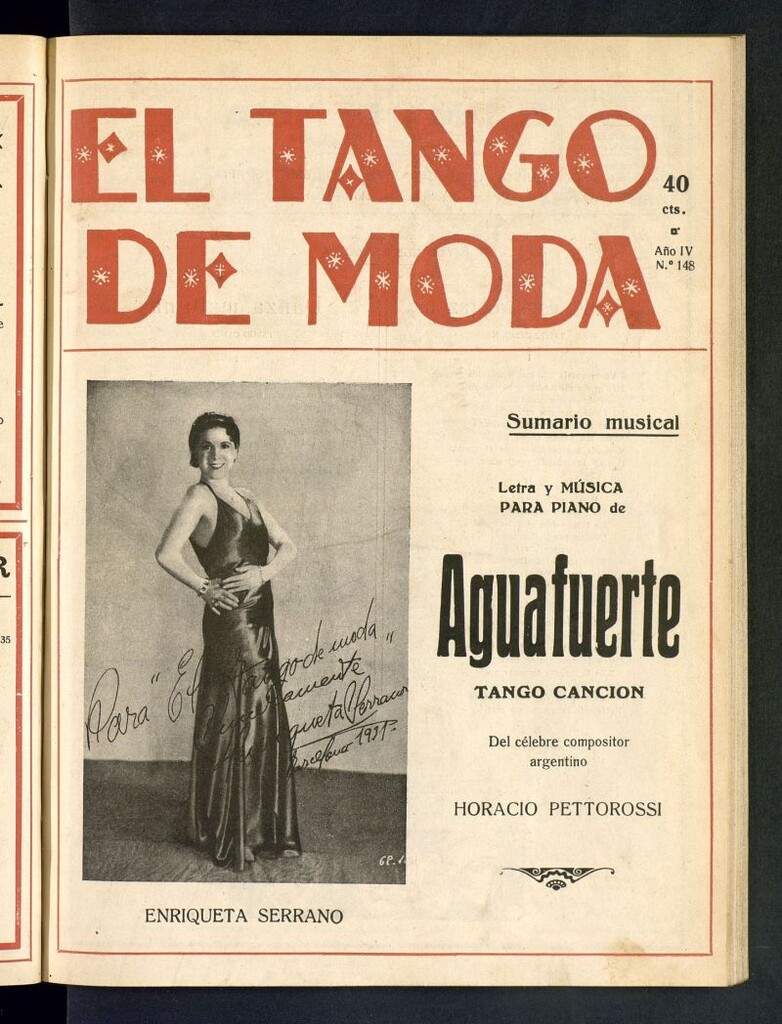 Miniatura de El Tango de Moda : revista popular hispano-americana. Aparece los sábados. Nº 148