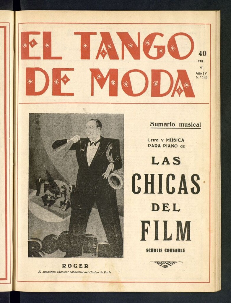 Miniatura de El Tango de Moda : revista popular hispano-americana. Aparece los sábados. Nº 149
