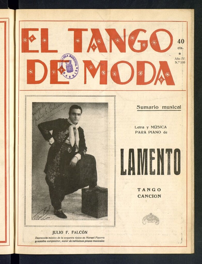 Miniatura de El Tango de Moda : revista popular hispano-americana. Aparece los sábados. Nº 160