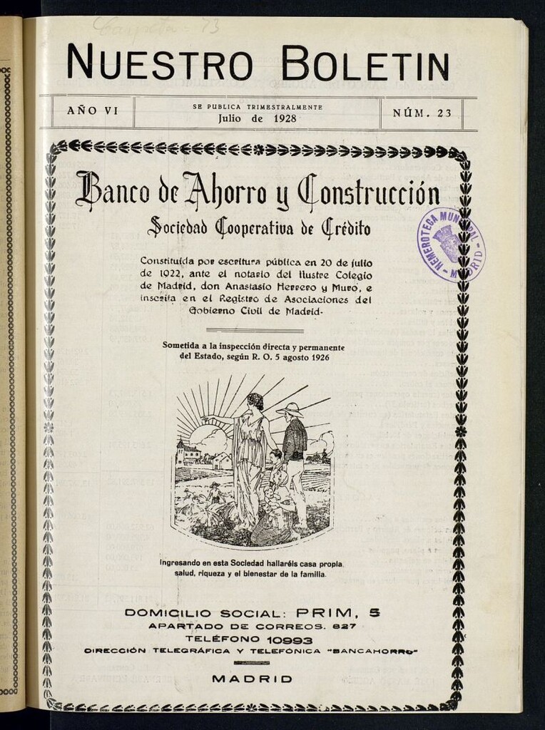 Miniatura de Nuestro Boletín. Nº 23