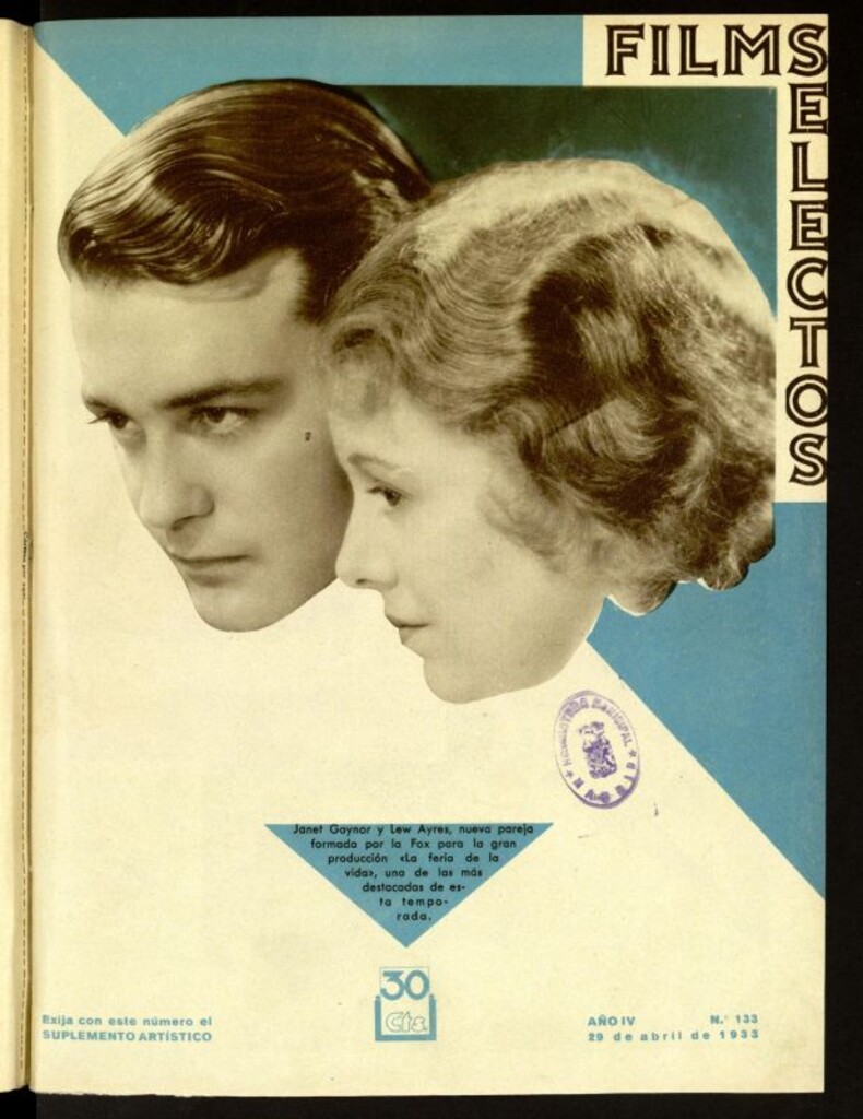 Miniatura de Films Selectos. 29 de abril de 1933, nº 133