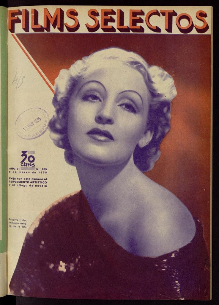 Miniatura de Films Selectos. 9 de marzo de 1935, nº 229