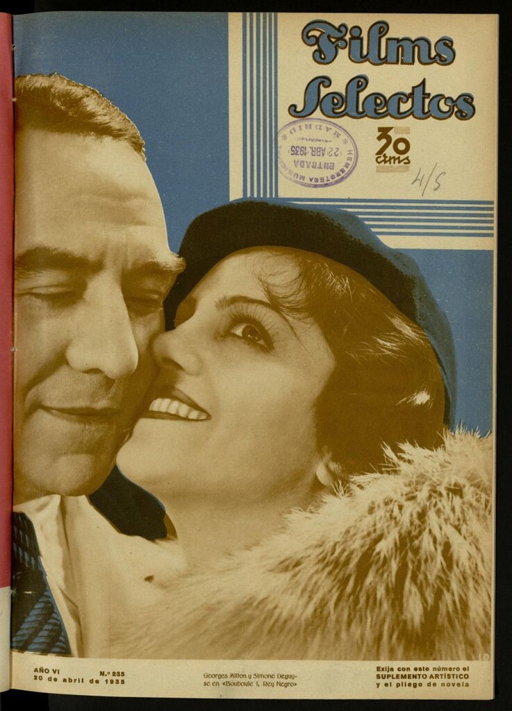 Miniatura de Films Selectos. 20 de abril de 1935, nº 235
