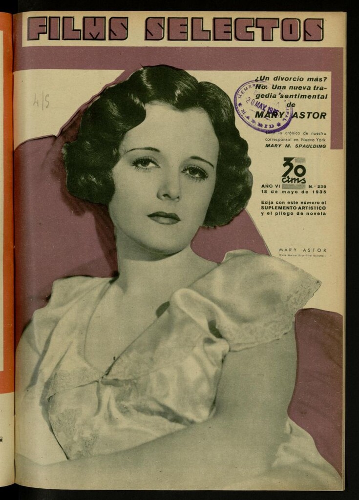 Miniatura de Films Selectos. 18 de mayo de 1935, nº 239