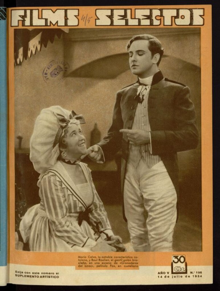 Miniatura de Films Selectos. 14 de julio de 1934. nº 196