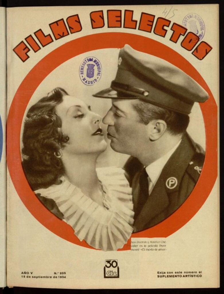 Miniatura de Films Selectos. 15 de septiembre de 1934. nº 205