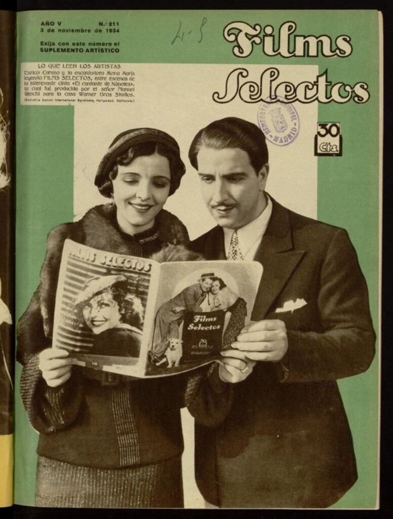 Miniatura de Films Selectos. 3 de noviembre de 1934. nº 211
