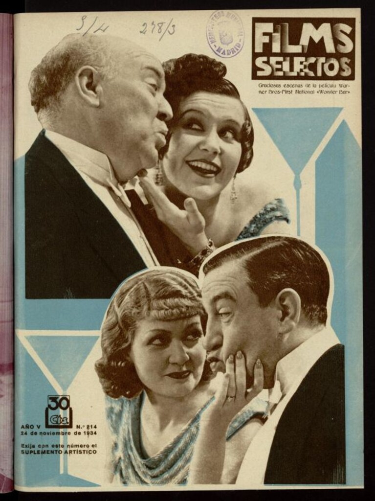 Miniatura de Films Selectos. 24 de noviembre de 1934. nº 214