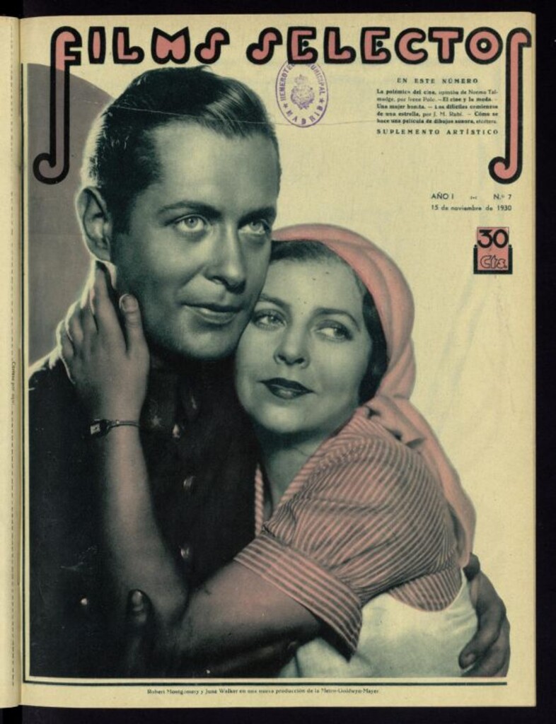 Miniatura de Films Selectos. 15 de noviembre de 1930, nº 7