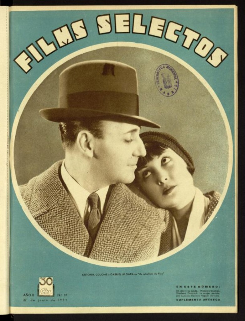 Miniatura de Films Selectos. 27 de junio de 1931, nº 37