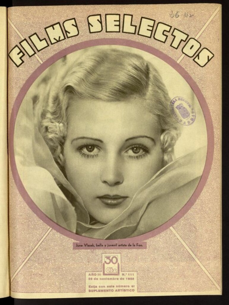 Miniatura de Films Selectos. 26 de noviembre de 1932, nº 111