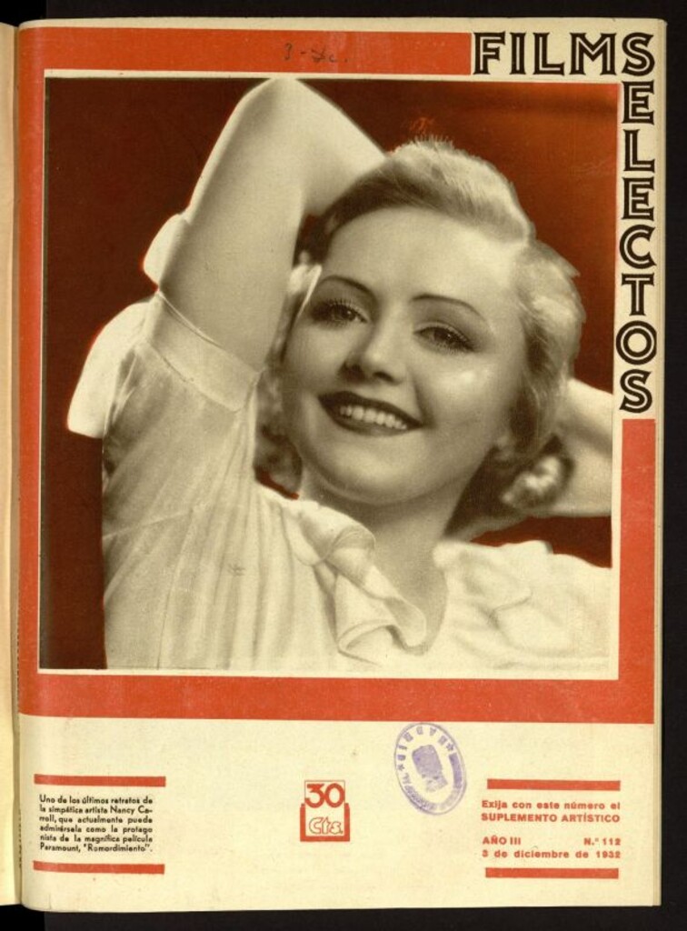 Miniatura de Films Selectos. 3 de diciembre de 1932, nº 112