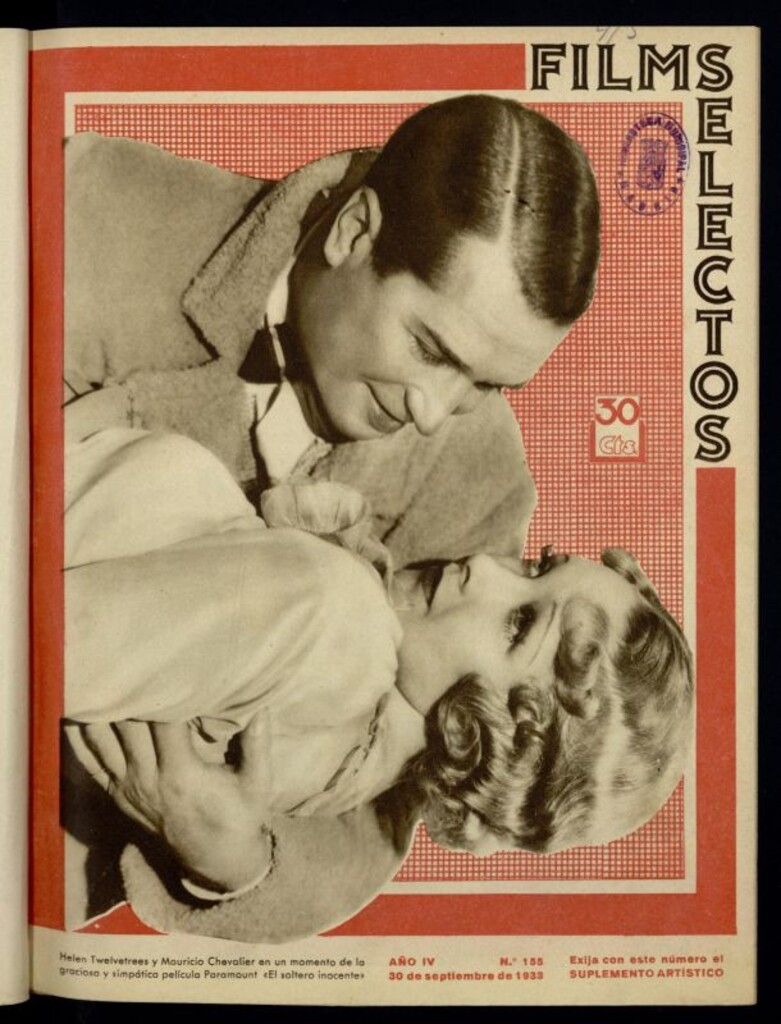 Miniatura de Films Selectos. 30 de septiembre de 1933, nº 155