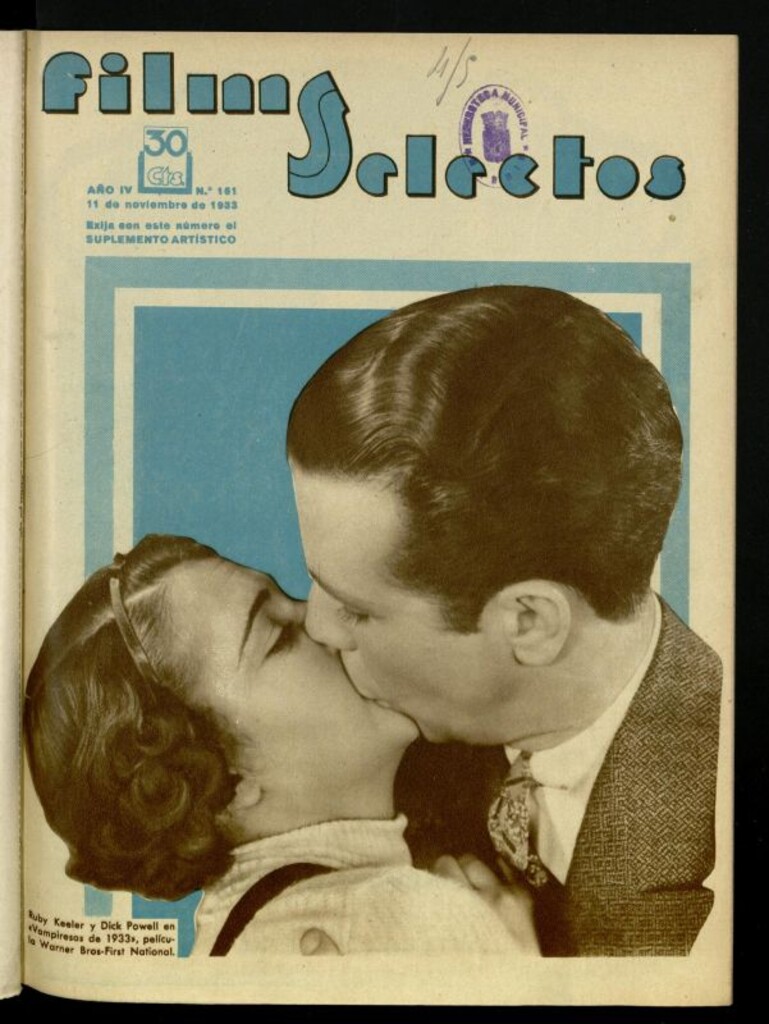 Miniatura de Films Selectos. 11 de noviembre de 1933, nº 161