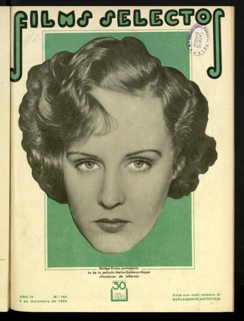 Miniatura de Films Selectos. 2 de diciembre de 1933, nº 164