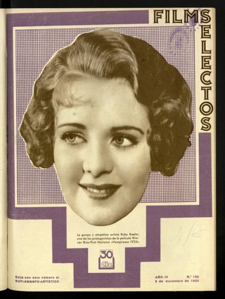 Miniatura de Films Selectos. 9 de diciembre de 1933, nº 165