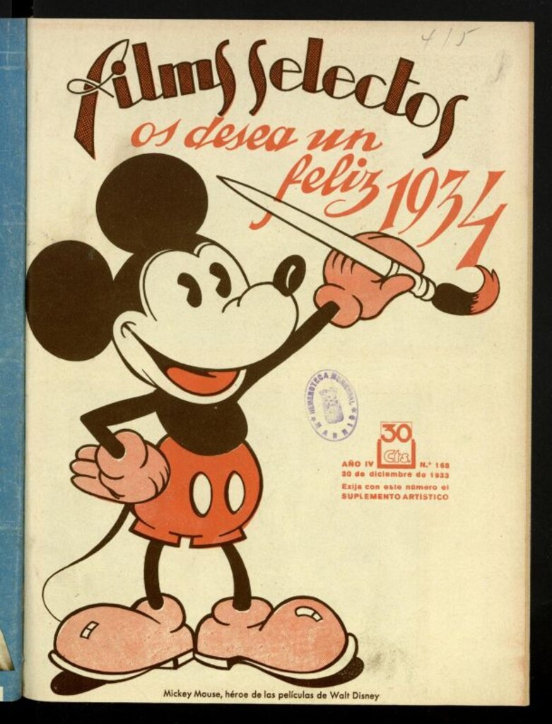 Miniatura de Films Selectos. 30 de diciembre de 1933, nº 168