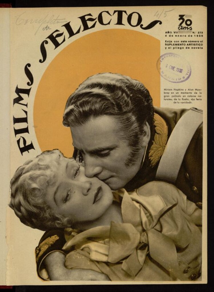 Miniatura de Films Selectos. 4 de enero de 1936, nº 272