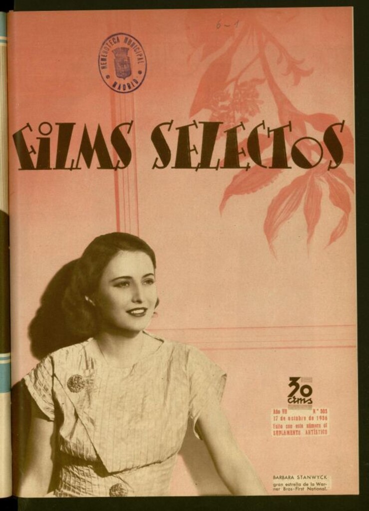 Miniatura de Films Selectos. 17 de octubre de 1936, nº 303