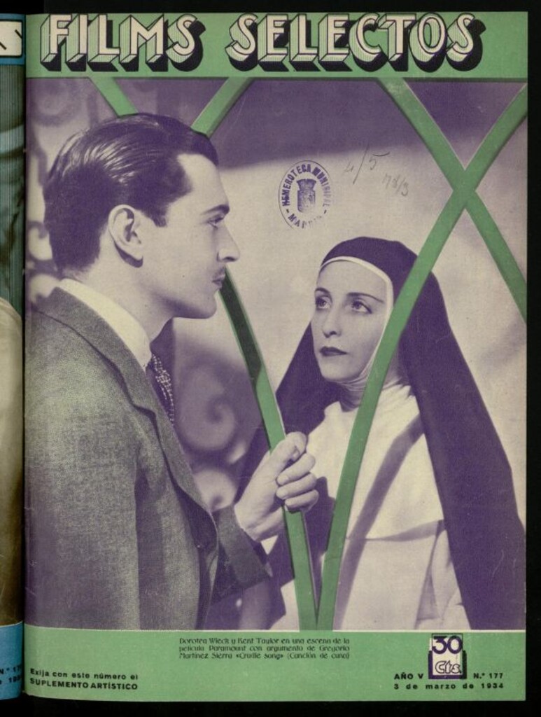 Miniatura de Films Selectos. 3 de marzo de 1934, nº 177