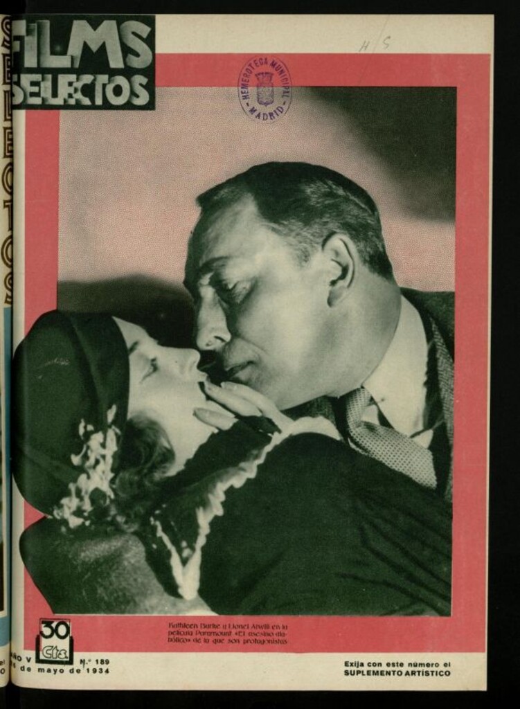 Miniatura de Films Selectos. 25 de mayo de 1934, nº 189