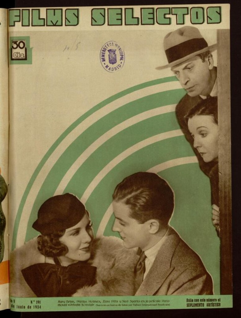 Miniatura de Films Selectos. 9 de junio de 1934, nº 191