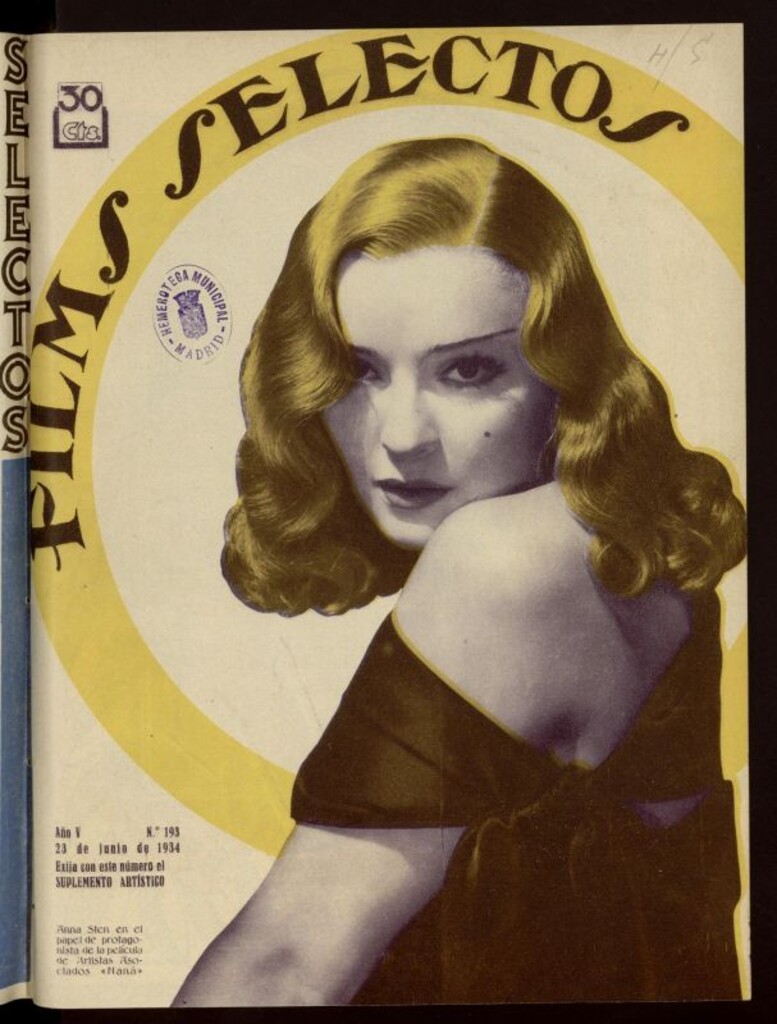 Miniatura de Films Selectos. 23 de junio de 1934, nº 193