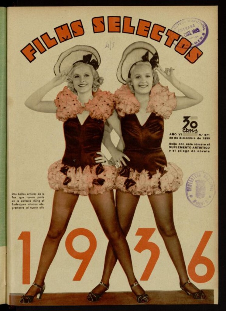 Miniatura de Films Selectos. 28 de diciembre de 1935, nº 271