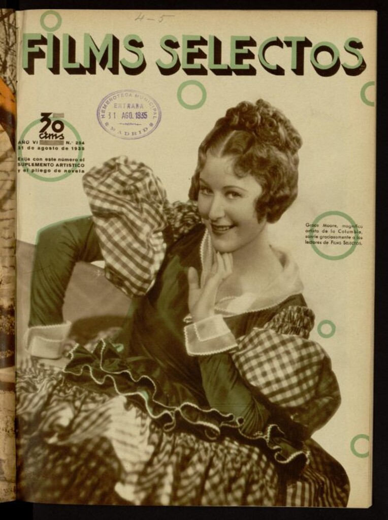 Miniatura de Films Selectos. 31 de agosto de 1935, nº 254