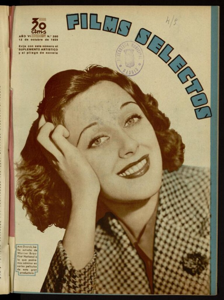 Miniatura de Films Selectos. 12 de octubre de 1935, nº 260