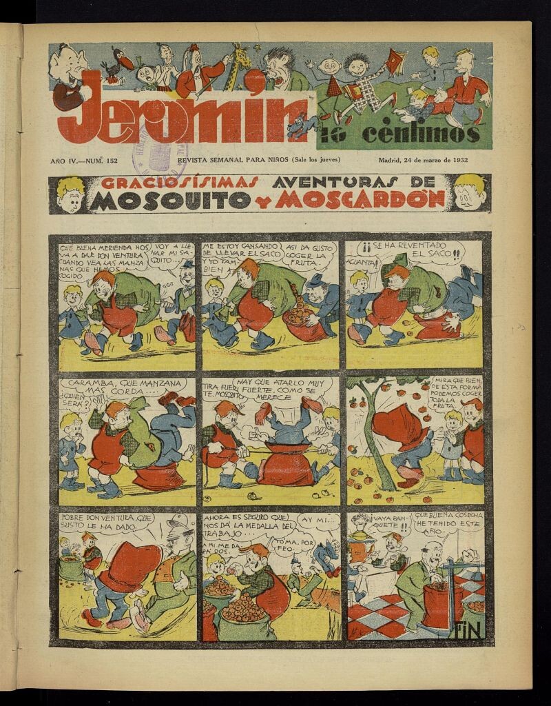 Miniatura de Jeromín : revista ilustrada para niños del 24 de marzo de 1932, nº 152