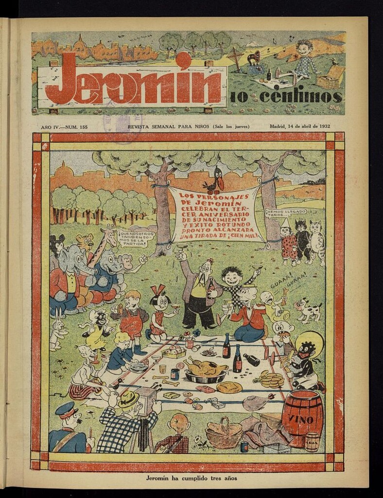 Miniatura de Jeromín : revista ilustrada para niños del 14 de abril de 1932, nº 155