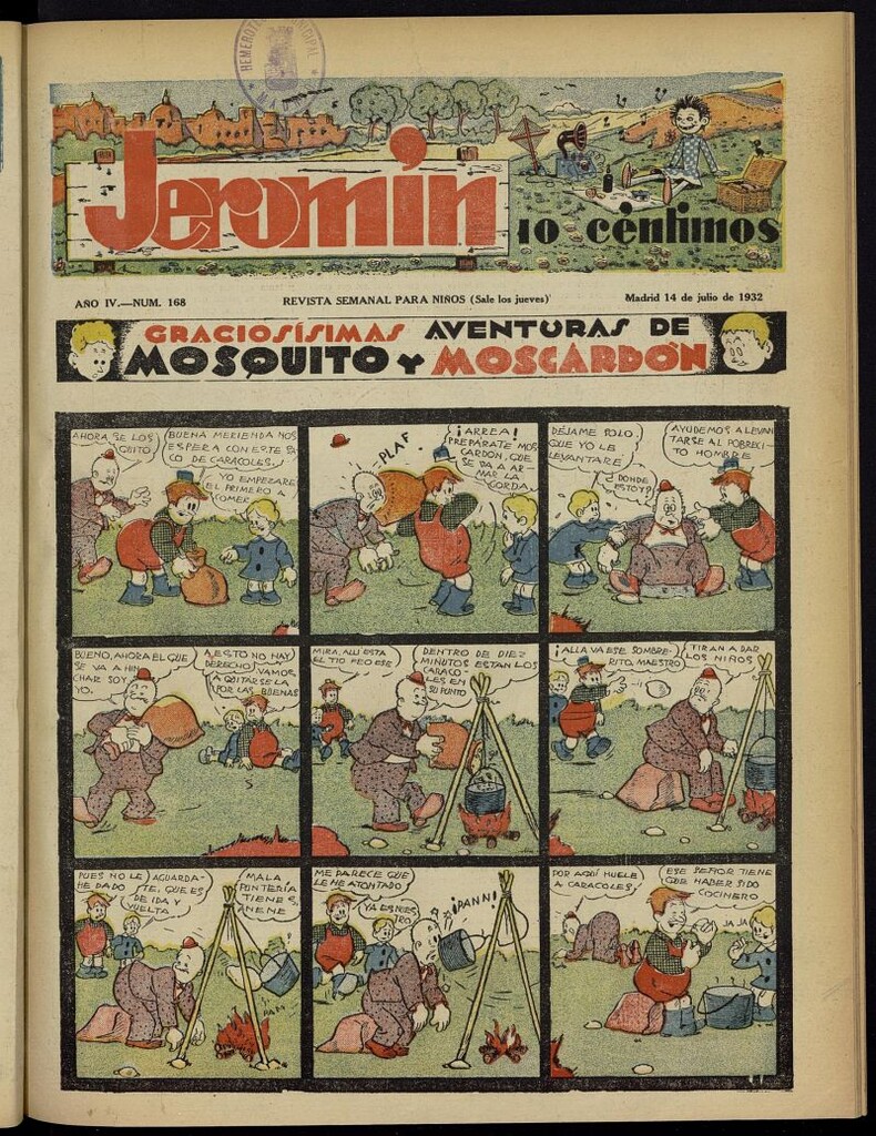 Miniatura de Jeromín : revista ilustrada para niños del 14 de julio de 1932, nº 168
