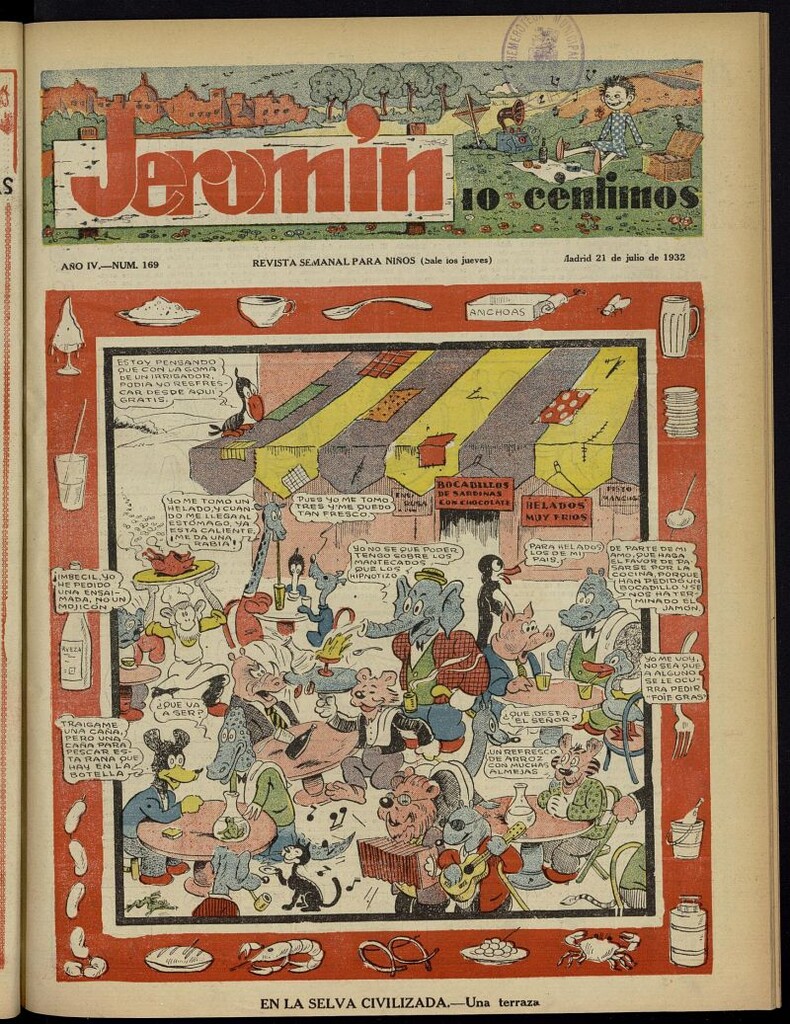 Miniatura de Jeromín : revista ilustrada para niños del 21 de julio de 1932, nº 169